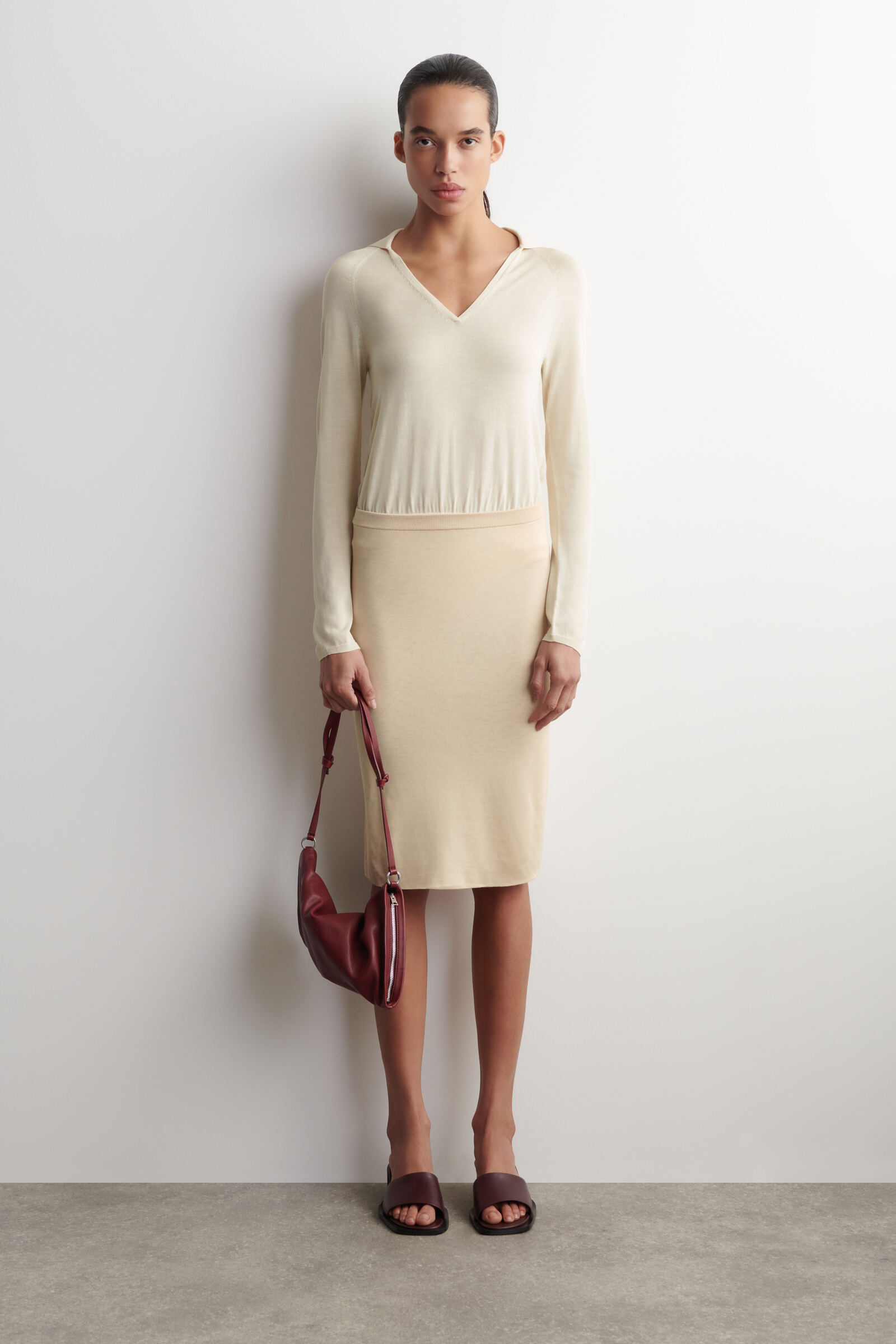 シアーニット シルクカシミヤスカート